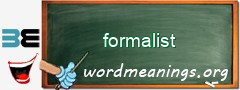WordMeaning blackboard for formalist